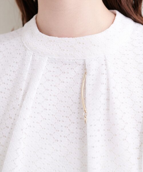 natural couture(ナチュラルクチュール)の「プチハイフリル袖ブラウス(シャツ/ブラウス・レディース・ネイビー/ミント/ブルー/グレー/オフホワイト・FREE)」の16枚目の写真