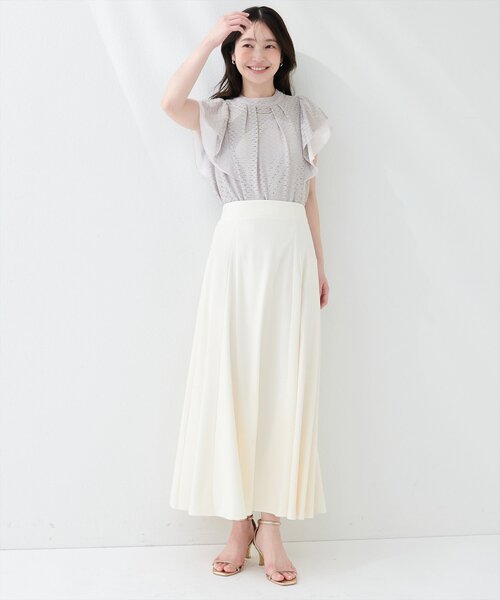 natural couture(ナチュラルクチュール)の「プチハイフリル袖ブラウス(シャツ/ブラウス・レディース・ネイビー/ミント/ブルー/グレー/オフホワイト・FREE)」の22枚目の写真