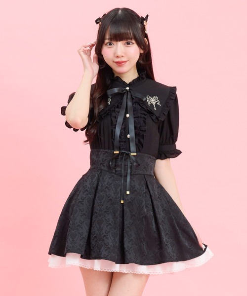 Secret Honey(シークレットハニー)の「アンティーク刺繍つけ衿ブラウス(シャツ/ブラウス・レディース・ライトグレー/オフホワイト/ブラック・MEDIUM)」の8枚目の写真