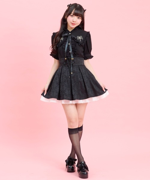 Secret Honey(シークレットハニー)の「アンティーク刺繍つけ衿ブラウス(シャツ/ブラウス・レディース・ライトグレー/オフホワイト/ブラック・MEDIUM)」の7枚目の写真