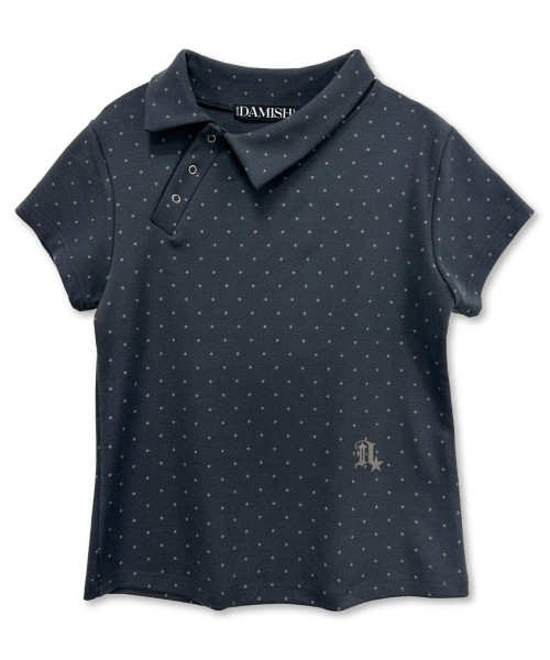 DAMISH(ダミシュ)の「スタードットアシンメトリーカラーTシャツ_チャコール(Tシャツ/カットソー・レディース・チャコール・OS)」の1枚目の写真
