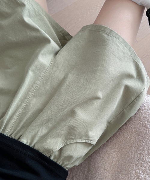 mielu(ミエル)の「ウエストゴムリラックスショートパンツ(その他パンツ・レディース・カーキ/ブラック/ダークグレー・MEDIUM/LARGE)」の6枚目の写真