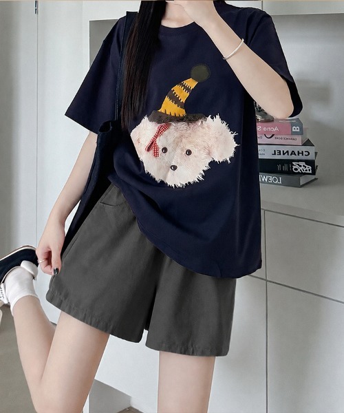 mielu(ミエル)の「ウエストゴムリラックスショートパンツ(その他パンツ・レディース・カーキ/ブラック/ダークグレー・MEDIUM/LARGE)」の15枚目の写真