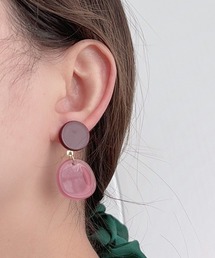F&D : ツインサークルカラーピアス