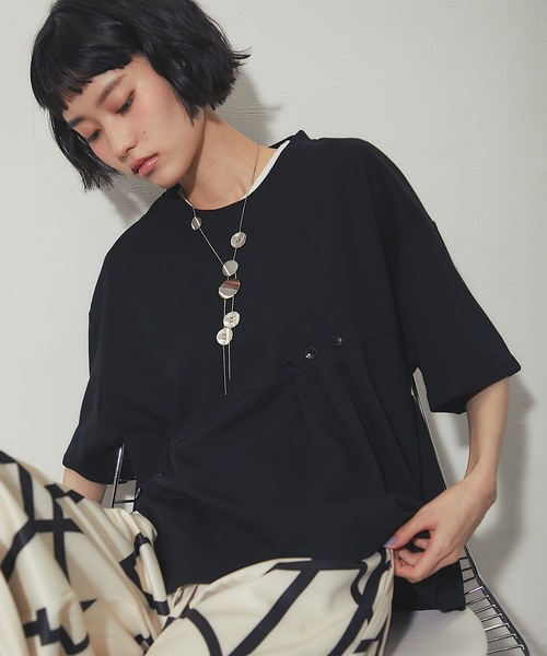 ANOTHER S(アナザーエス)の「ペプラムTシャツ(Tシャツ/カットソー・レディース・ホワイト/ブラック/ベージュ・FREE)」の22枚目の写真