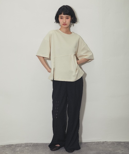 ANOTHER S(アナザーエス)の「ペプラムTシャツ(Tシャツ/カットソー・レディース・ホワイト/ブラック/ベージュ・FREE)」の16枚目の写真