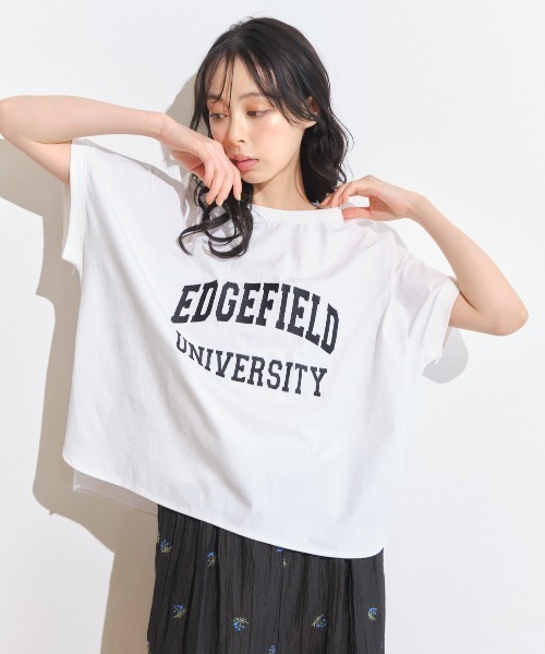 Anclear oui(アンクリアウィ)の「【接触冷感】ビッグロゴ刺繍Tシャツ(Tシャツ/カットソー・レディース・ブラウン/チャコール/ブラック/ホワイト・F)」の18枚目の写真