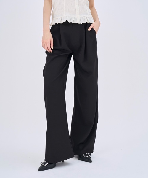 Lallana(ララーナ)の「Beautiful Silhouette Wide Slacks /美シルエットタックワイドスラックス(スラックス・レディース・ブラック/アイボリー・LARGE/MEDIUM/SMALL)」の20枚目の写真