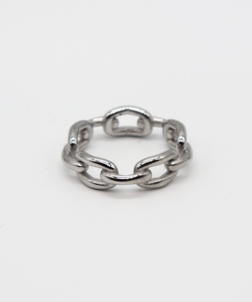 Bilan(ビラン)の「( 金属アレルギー軽減 サージカルステンレス ) ボールドチェーンリング / 【BILAN】 Bold Chain Ring(リング・レディース・シルバー/ゴールド・15号/12号)」の2枚目の写真