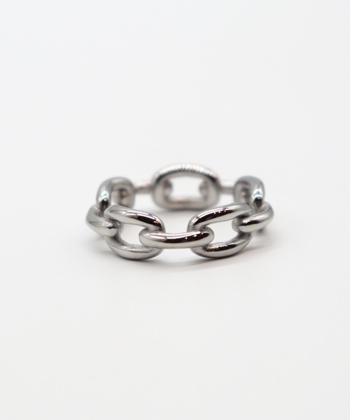 Bilan(ビラン)の「( 金属アレルギー軽減 サージカルステンレス ) ボールドチェーンリング / 【BILAN】 Bold Chain Ring(リング・レディース・シルバー/ゴールド・15号/12号)」の3枚目の写真