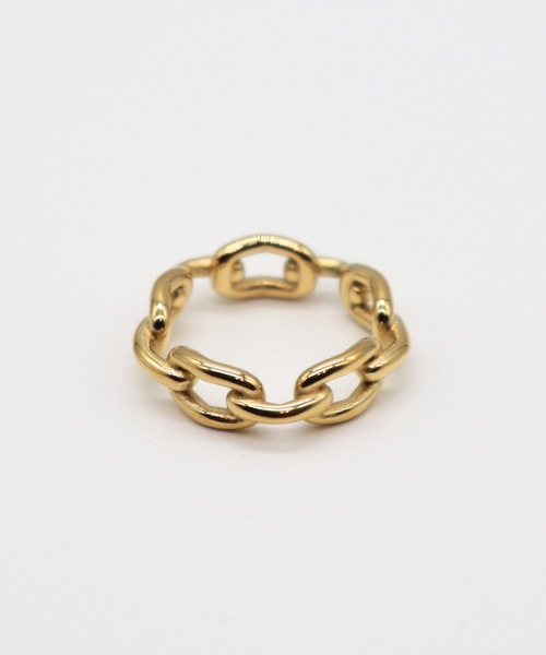 Bilan(ビラン)の「( 金属アレルギー軽減 サージカルステンレス ) ボールドチェーンリング / 【BILAN】 Bold Chain Ring(リング・レディース・シルバー/ゴールド・15号/12号)」の4枚目の写真
