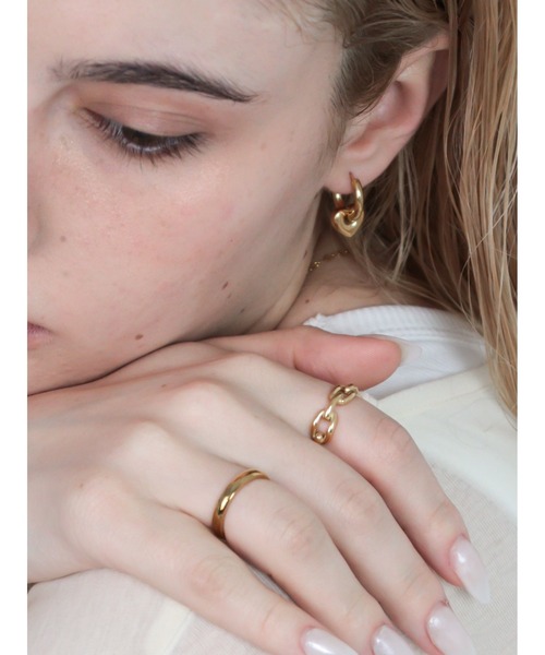 Bilan(ビラン)の「( 金属アレルギー軽減 サージカルステンレス ) ボールドチェーンリング / 【BILAN】 Bold Chain Ring(リング・レディース・シルバー/ゴールド・15号/12号)」の9枚目の写真