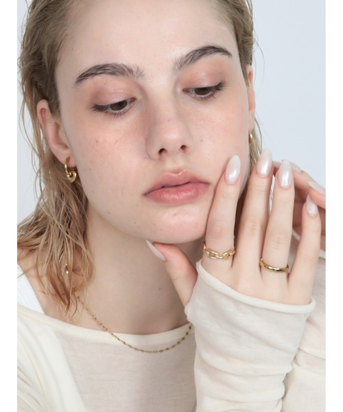 Bilan(ビラン)の「( 金属アレルギー軽減 サージカルステンレス ) ボールドチェーンリング / 【BILAN】 Bold Chain Ring(リング・レディース・シルバー/ゴールド・15号/12号)」の13枚目の写真