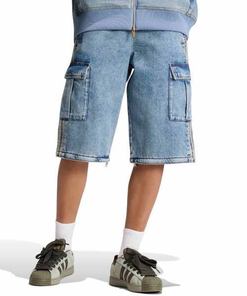 adidas（アディダス）の「adidas MID RISE 2-IN-1 DENIM PANTS / アディダス ミッドライズ 2イン1 デニム パンツ（デニムパンツ・レディース・ライトインディゴブルー・S/M/L）」の10枚目の写真