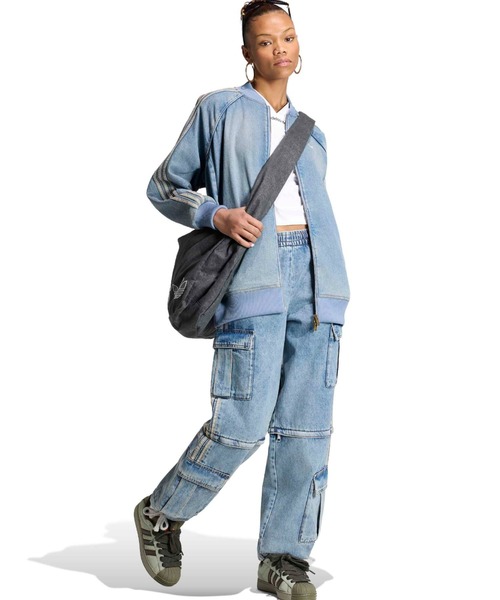 adidas（アディダス）の「adidas MID RISE 2-IN-1 DENIM PANTS / アディダス ミッドライズ 2イン1 デニム パンツ（デニムパンツ・レディース・ライトインディゴブルー・S/M/L）」の11枚目の写真