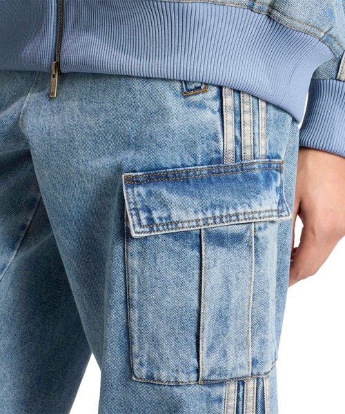adidas（アディダス）の「adidas MID RISE 2-IN-1 DENIM PANTS / アディダス ミッドライズ 2イン1 デニム パンツ（デニムパンツ・レディース・ライトインディゴブルー・S/M/L）」の3枚目の写真
