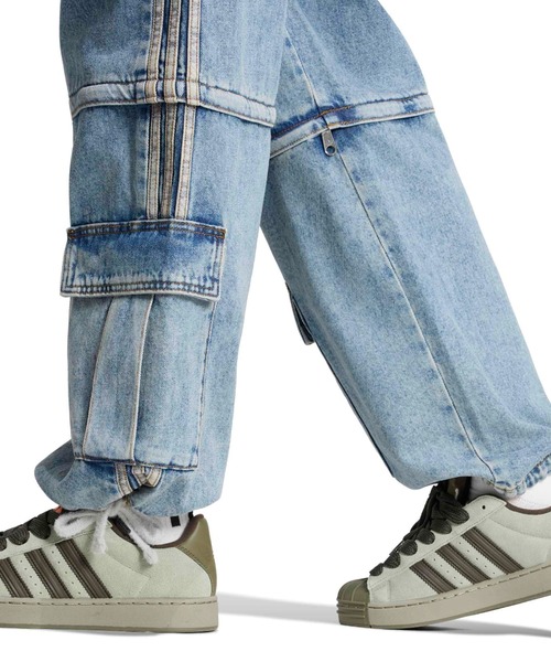 adidas（アディダス）の「adidas MID RISE 2-IN-1 DENIM PANTS / アディダス ミッドライズ 2イン1 デニム パンツ（デニムパンツ・レディース・ライトインディゴブルー・S/M/L）」の6枚目の写真
