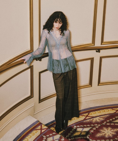 Ameri(アメリ)の「SEE THROUGH LACE TOP(その他トップス・レディース・レッド/ブルー/アイボリー/ブラック・FREE)」の21枚目の写真
