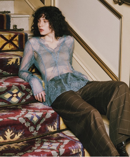 Ameri(アメリ)の「SEE THROUGH LACE TOP(その他トップス・レディース・レッド/ブルー/アイボリー/ブラック・FREE)」の20枚目の写真