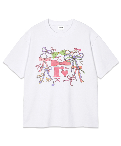 RANDOMOFF(ランダムオフ)の「RIBBON SHOWER T-SHIRT (2color)(Tシャツ/カットソー・レディース・ブラック/ホワイト・SMALL/MEDIUM/LARGE/X-LARGE)」の3枚目の写真