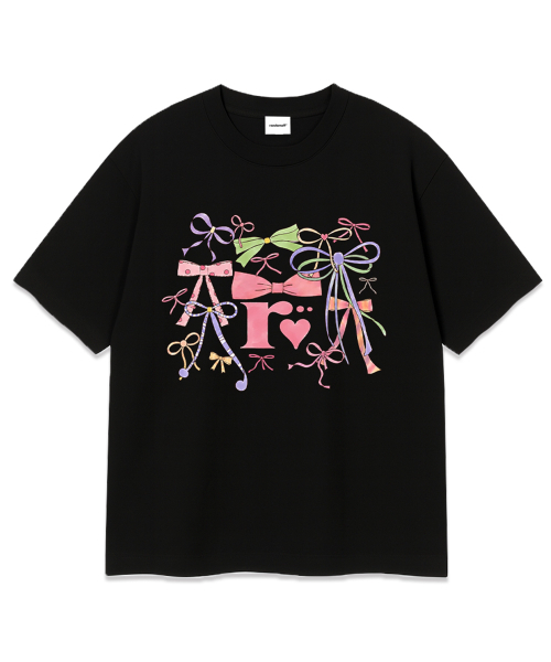 RANDOMOFF(ランダムオフ)の「RIBBON SHOWER T-SHIRT (2color)(Tシャツ/カットソー・レディース・ブラック/ホワイト・SMALL/MEDIUM/LARGE/X-LARGE)」の4枚目の写真
