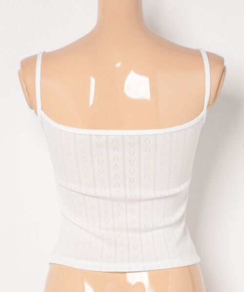 Lace Ladies(レースレディース)の「リボン ビスチェ風 カップ付き キャミソール トップス(キャミソール・レディース・ブラック/ホワイト/ブルー・FREE)」の4枚目の写真