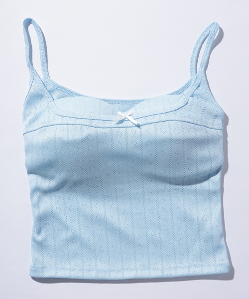 Lace Ladies(レースレディース)の「リボン ビスチェ風 カップ付き キャミソール トップス(キャミソール・レディース・ブラック/ホワイト/ブルー・FREE)」の22枚目の写真