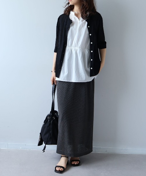 leswel(レスウェル)の「【M/L】ギャザーノースリーブブラウス(シャツ/ブラウス・レディース・オレンジ/オフホワイト/ブラック・M/L)」の14枚目の写真