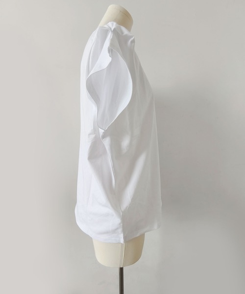 aimoha(アイモハ)の「ショルダータック半袖Tシャツ プルオーバー(Tシャツ/カットソー・レディース・ネイビー/ブラック/ホワイト・M)」の21枚目の写真