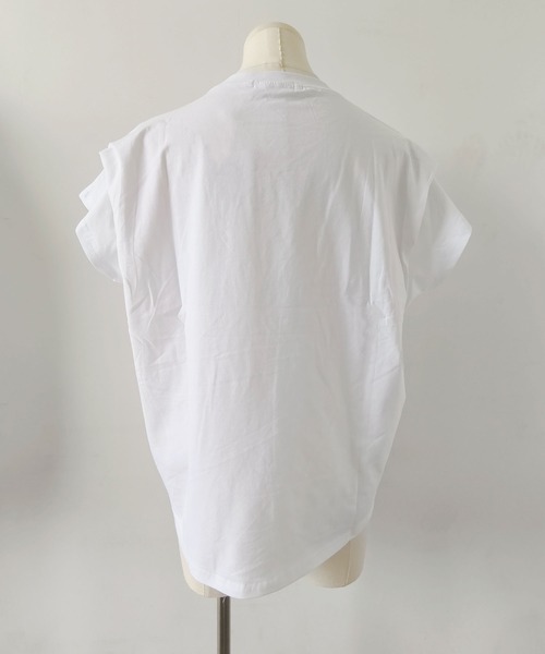 aimoha(アイモハ)の「ショルダータック半袖Tシャツ プルオーバー(Tシャツ/カットソー・レディース・ネイビー/ブラック/ホワイト・M)」の22枚目の写真