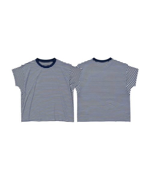aimoha(アイモハ)の「ショルダータック半袖Tシャツ プルオーバー(Tシャツ/カットソー・レディース・ネイビー/ブラック/ホワイト・M)」の6枚目の写真