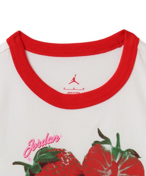 JORDAN BRAND(ジョーダンブランド)の「JORDAN BRAND AS W J STRWBY RINGER TEE / ジョーダン ブランド ウィメンズ STRWBY RINGER S/S Tシャツ/NIKE【SP】(Tシャツ/カットソー・レディース・ホワイト・L/M/S)」の2枚目の写真