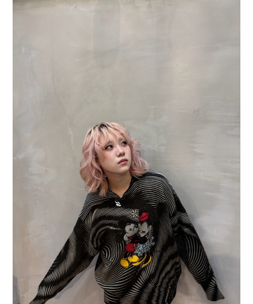 Desigual(デシグアル)の「Mickey & Minnie Wave Graphic Knit/ミッキー&ミニー ウェーブグラフィックニット(ニット/セーター・レディース・ブラック/ホワイト・XL/XS/S/M/L)」の9枚目の写真