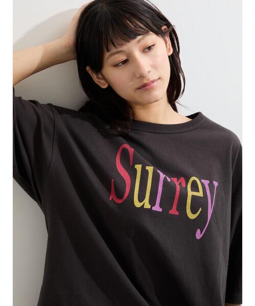 Samansa Mos2(サマンサ モスモス)の「【接触冷感】ロゴプリントビッグTシャツ(Tシャツ/カットソー・レディース・ベージュ/オフホワイト/チャコールグレー・F)」の14枚目の写真