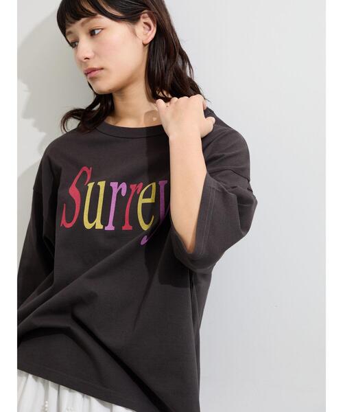 Samansa Mos2(サマンサ モスモス)の「【接触冷感】ロゴプリントビッグTシャツ(Tシャツ/カットソー・レディース・ベージュ/オフホワイト/チャコールグレー・F)」の17枚目の写真