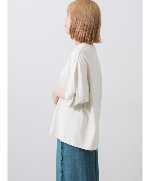 Samansa Mos2(サマンサ モスモス)の「【接触冷感】ロゴプリントビッグTシャツ(Tシャツ/カットソー・レディース・ベージュ/オフホワイト/チャコールグレー・F)」の20枚目の写真