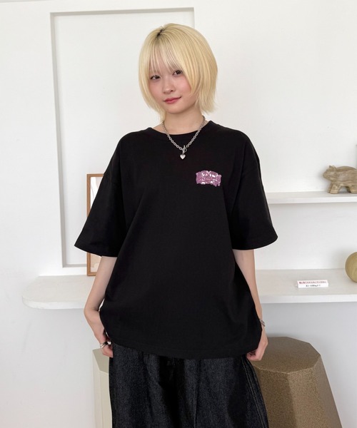 Remember.（リメンバー）の「迷彩グラフィックルーズTシャツ / Camouflage Graphic Loose Tshirt（Tシャツ/カットソー・メンズ・ブラック/ネイビー/ホワイト・MEDIUM/LARGE）」の18枚目の写真