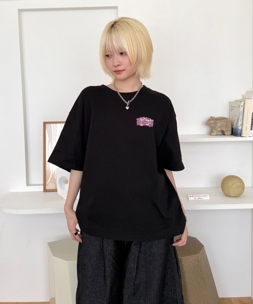 Remember.（リメンバー）の「迷彩グラフィックルーズTシャツ / Camouflage Graphic Loose Tshirt（Tシャツ/カットソー・メンズ・ブラック/ネイビー/ホワイト・MEDIUM/LARGE）」の19枚目の写真