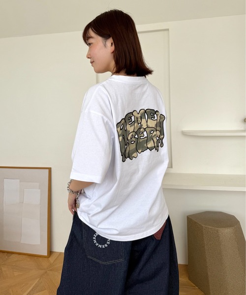 Remember.（リメンバー）の「迷彩グラフィックルーズTシャツ / Camouflage Graphic Loose Tshirt（Tシャツ/カットソー・メンズ・ブラック/ネイビー/ホワイト・MEDIUM/LARGE）」の10枚目の写真