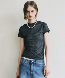SHEER DENIM MOOD TOP_NAVY