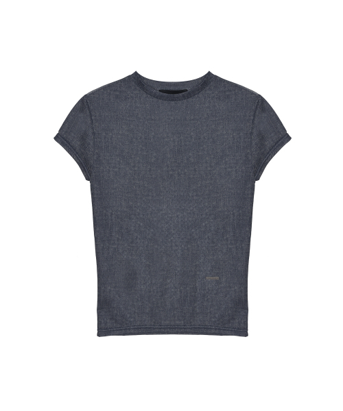 NICK&NICOLE(ニックアンドニコール)の「SHEER DENIM MOOD TOP_NAVY(Tシャツ/カットソー・レディース・その他・FREE)」の4枚目の写真