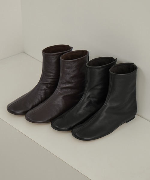 SALON adam et rope'(サロン アダム エ ロペ)の「【W S(ドゥーブル)】ソフトレザーインヒールブーツ(ブーツ・レディース・ダークブラウン/ブラック・37.5/37/36.5/36)」の7枚目の写真