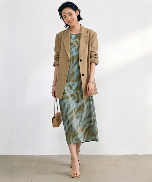 On One's Own(オンワンズオン)の「On One's Own リネンライク長袖ジャケット(テーラードジャケット・レディース・ブラック/ベージュ/グレー・FREE)」の21枚目の写真