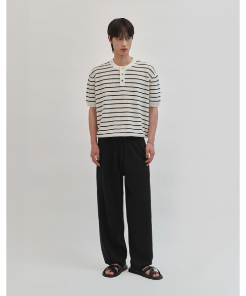 WORK ON BODY OFF（ワークオンボディオフ）の「クールバンブーセミワイドニットパンツ[オリーブグリーン]（その他パンツ・メンズ・オリーブ・MEDIUM/LARGE/X-LARGE）」の6枚目の写真