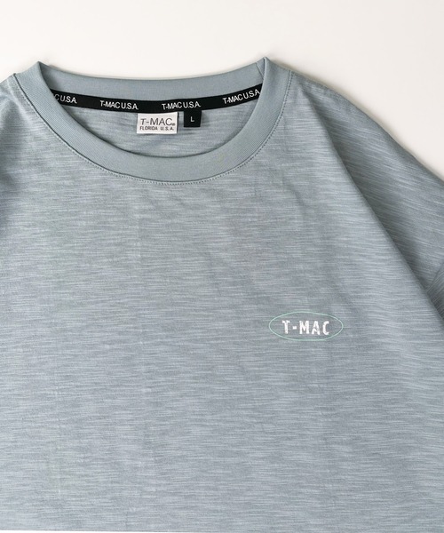 T-MAC OUTING(ティーマック アウティング)の「【T-MAC】スラブ天竺 オーバルロゴプリント 半袖Tシャツ(Tシャツ/カットソー・メンズ・ブラック/ブルー・L/M/LL)」の10枚目の写真