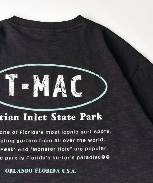 T-MAC OUTING(ティーマック アウティング)の「【T-MAC】スラブ天竺 オーバルロゴプリント 半袖Tシャツ(Tシャツ/カットソー・メンズ・ブラック/ブルー・L/M/LL)」の16枚目の写真