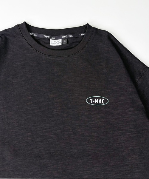T-MAC OUTING(ティーマック アウティング)の「【T-MAC】スラブ天竺 オーバルロゴプリント 半袖Tシャツ(Tシャツ/カットソー・メンズ・ブラック/ブルー・L/M/LL)」の3枚目の写真