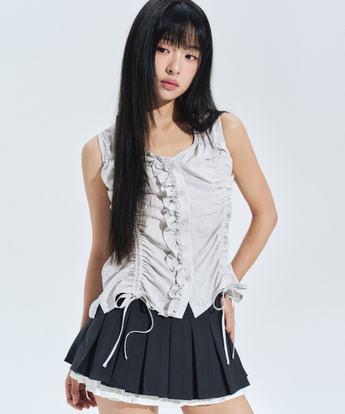 ZEROPLANET(ゼロプラネット)の「IRIS フリル スリーブレス ブラウス L/GREY(シャツ/ブラウス・レディース・その他・MEDIUM/SMALL)」の5枚目の写真