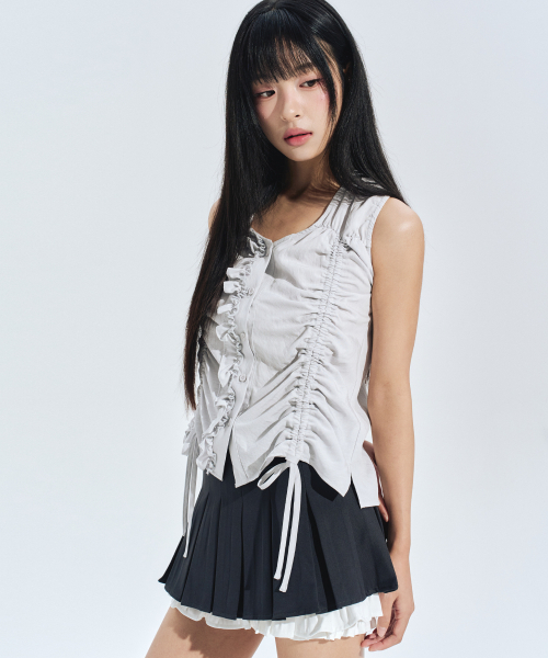 ZEROPLANET(ゼロプラネット)の「IRIS フリル スリーブレス ブラウス L/GREY(シャツ/ブラウス・レディース・その他・MEDIUM/SMALL)」の8枚目の写真