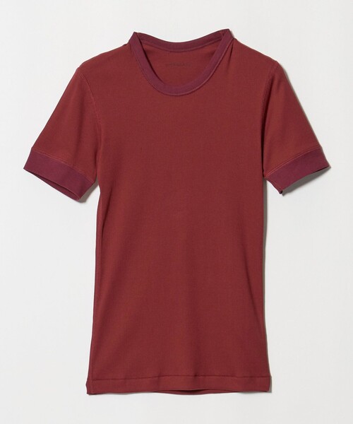 6(ロク)の「【別注】<OVERNEATH for 6>COTTON RIB Tシャツ WINE(Tシャツ/カットソー・レディース・ワイン・M)」の1枚目の写真